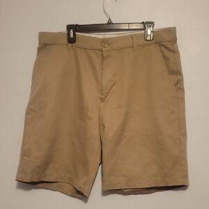 Greg Norman Collection Men's Khaki Flat Front Shorts